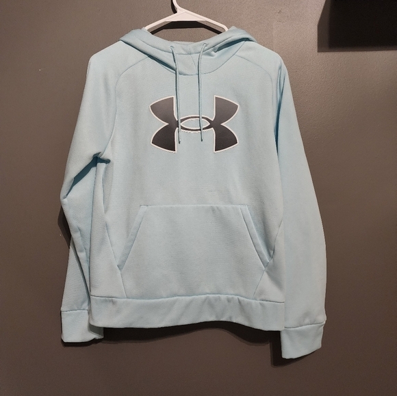 Under Armour Tops - Under Armour Womens Light Blue and Gray  Hoodie Size Small
